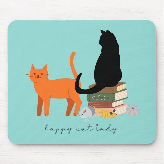 Happy Cat Lady Mousepad (Vorne)
