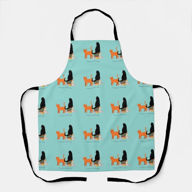 Happy Cat Lady Schürze (Vorderseite)