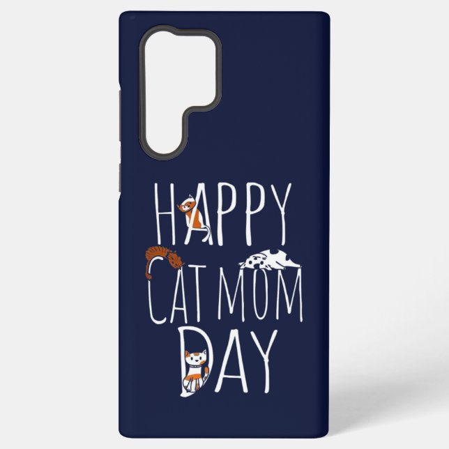 Happy Cat Mama Day | Geschenk S23 Fall 🐾 📱 Samsung Galaxy Hülle (Rückseite)