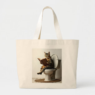 Happy Cat: Niedliches Kitten-Design für Katzen-Lie Jumbo Stoffbeutel