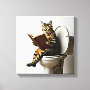 Happy Cat: Niedliches Kitten-Design für Katzen-Lie Leinwanddruck