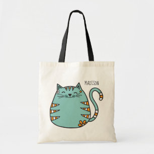 Happy Cat nom personnalisé sacs fourre-tout