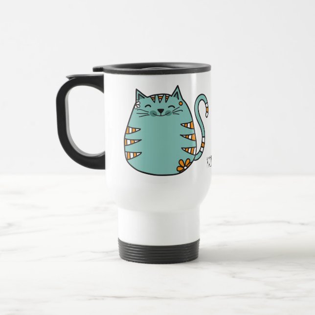 Happy Cat nom personnalisé tasses (Gauche)