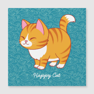 Happy Cat Personalisiert Magneteinladung