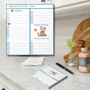 Happy Cat Personalisierten Planer zu tun Liste Notizblock