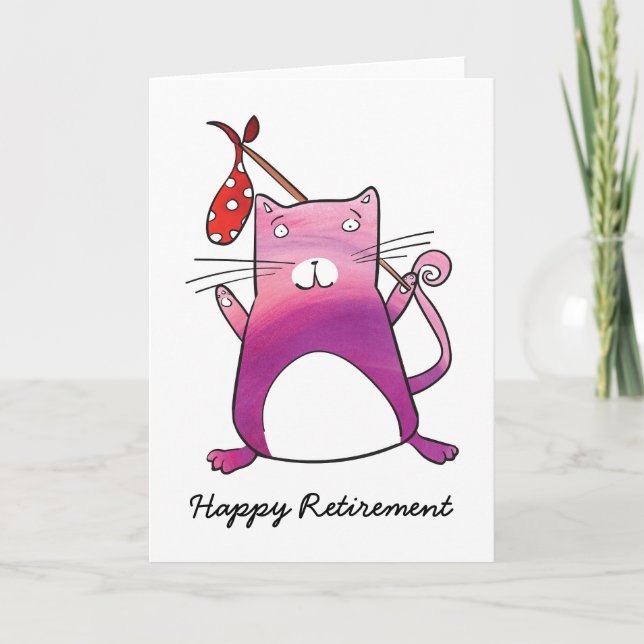Happy Cat Retirement Card Karte (Vorderseite)