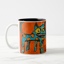 Happy Cat Zweifarbige Tasse