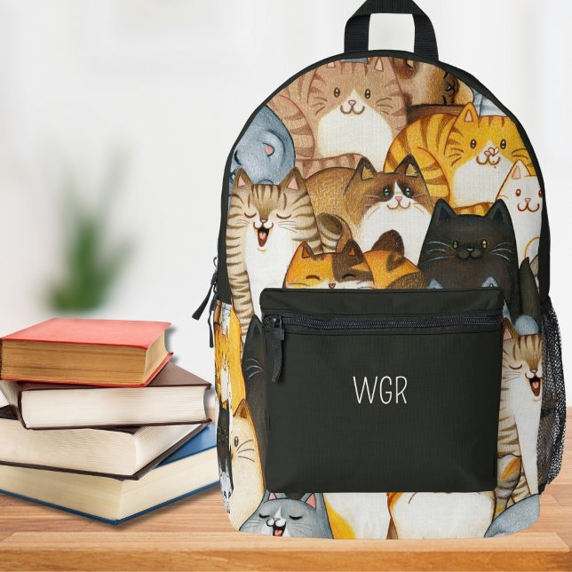 Happy Cats Bedruckter Rucksack (Von Creator hochgeladen)