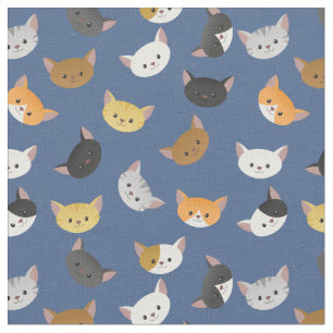 Happy Cats Muster Stoff