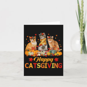 Happy Catsgiving Cat Lovers Herbst Herbst Vibes al Karte