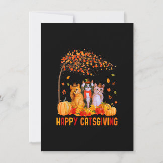 Happy Catsgiving Niedlich Erntedank Cat Lovers Cat Einladung