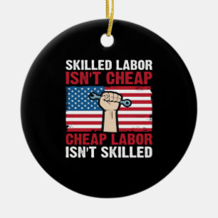 Happy Celebrate Labour Day Festival 2025 Classic-  Keramik Ornament