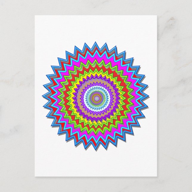 Happy Chakra Art Postkarte (Vorderseite)