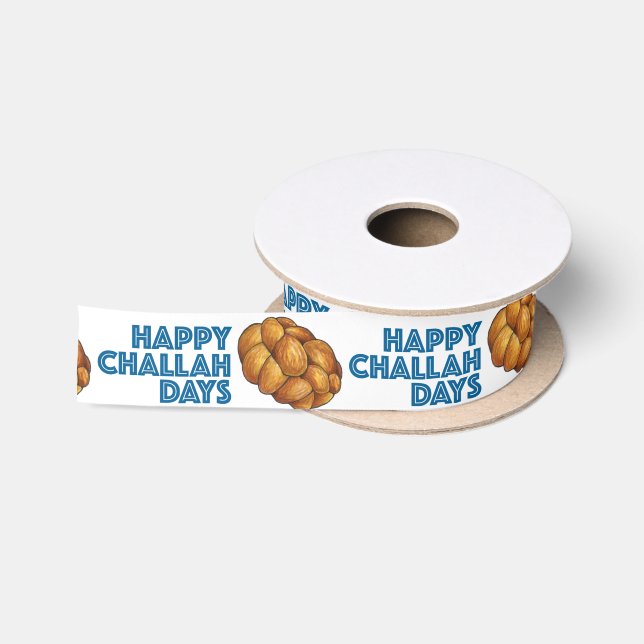 Happy Challah Days Hanukkah Chanukah Brot Holiday Satinband (Spule)