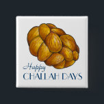 Happy Challah Days Hanukkah Chanukah Brot Loaf Button<br><div class="desc">Eine originelle Marker-Illustration eines Laib geflochtenen herausfordernden Brotes, mit HAPPY CHALLAH DAYS in einem lustigen Schriftart. Gut für Hanukkah! Sehen Sie nicht, wonach Sie suchen? Brauchen Sie Hilfe bei der Anpassung? Kontaktieren Sie Rebecca, um etwas für Sie entworfen zu haben.</div>