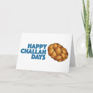 Happy Challah Days Hanukkah Chanukah Brot Loaf Feiertagskarte
