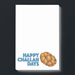 Happy Challah Days Hanukkah Chanukah Brot Loaf Post-it Klebezettel<br><div class="desc">Eine originelle Marker-Illustration eines Laib geflochtenen herausfordernden Brotes,  mit HAPPY CHALLAH DAYS in einem lustigen Schriftart. Gut für Hanukkah! Diese Abbildung ist auch auf anderen Produkten verfügbar. Sehen Sie nicht,  wonach Sie suchen? Brauchen Sie Hilfe bei der Anpassung? Kontaktieren Sie Rebecca,  um etwas für Sie entworfen zu haben.</div>