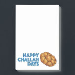 Happy Challah Days Hanukkah Chanukah Brot Loaf Post-it Klebezettel<br><div class="desc">Eine originelle Marker-Illustration eines Laib geflochtenen herausfordernden Brotes,  mit HAPPY CHALLAH DAYS in einem lustigen Schriftart. Gut für Hanukkah! Diese Abbildung ist auch auf anderen Produkten verfügbar. Sehen Sie nicht,  wonach Sie suchen? Brauchen Sie Hilfe bei der Anpassung? Kontaktieren Sie Rebecca,  um etwas für Sie entworfen zu haben.</div>
