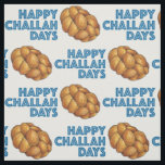 Happy Challah Days Hanukkah Chanukah Brot Loaf Stoff<br><div class="desc">Eine originelle Marker-Illustration eines Laib geflochtenen herausfordernden Brotes,  mit HAPPY CHALLAH DAYS in einem lustigen Schriftart. Ideal für Hanukkah Kunsthandwerk! Diese Abbildung ist auch auf anderen Produkten verfügbar. Sehen Sie nicht,  wonach Sie suchen? Brauchen Sie Hilfe bei der Anpassung? Kontaktieren Sie Rebecca,  um etwas für Sie entworfen zu haben.</div>