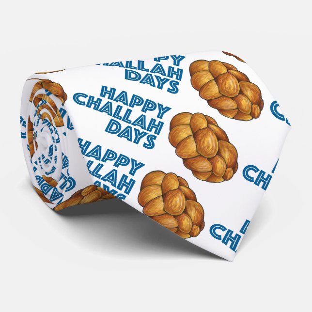 Happy Challah Days Hanukkah Chanukah Holiday Bread Krawatte (Gerollt)