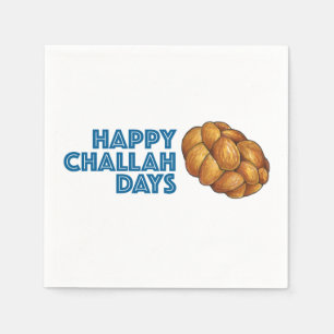 Happy Challah Days Hanukkah Chanukah Holiday Party Serviette