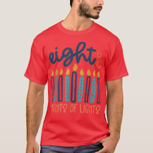 Happy Challah Days Hanukkah Menorah Judenurlaub T-Shirt