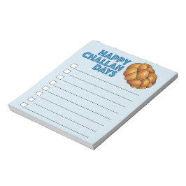Happy Challah Days Jewish Holiday Hanukkah Brot Notizblock