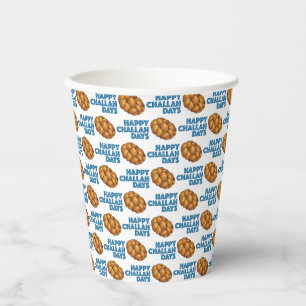 Happy Challah Days Jewish Holidays Broad Loaf Pappbecher
