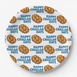 Happy Challah Days Jewish Holidays Broad Loaf Pappteller