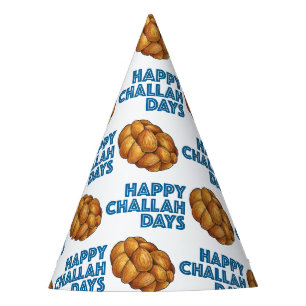 Happy Challah Days Jewish Holidays Broad Loaf Partyhütchen
