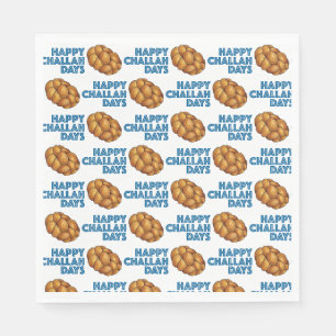 Happy Challah Days Jewish Holidays Broad Loaf Serviette