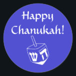 Happy Chanukah Aufkleber<br><div class="desc">Happy Chanukah Aufkleber/Etikett</div>