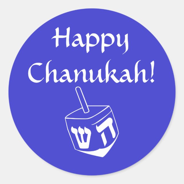 Happy Chanukah Aufkleber (Vorderseite)