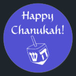Happy Chanukah Aufkleber<br><div class="desc">Happy Chanukah Aufkleber/Etikett</div>