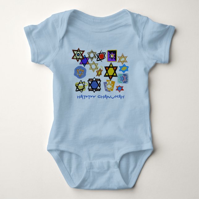 HAPPY CHANUKAH BABY JERSEY BODYSUIT STRAMPLER (Vorderseite)