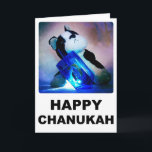 Happy Chanukah Card Feiertagskarte<br><div class="desc">Feiern Sie das Festival der Lichter mit diesem Welpen und seiner kleinen dreidimensionalen Karte!</div>