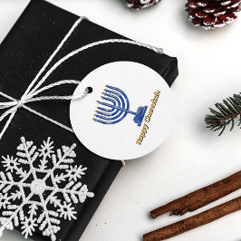 Happy Chanukah Menorah Geschenkanhänger