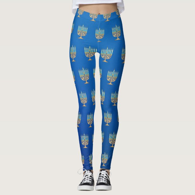 Happy Chanukah! Menorah Leggings (Vorderseite)