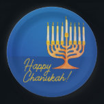 Happy Chanukah! Menorah Pappteller<br><div class="desc">Happy Chanukah! Menorah Paper Teller</div>