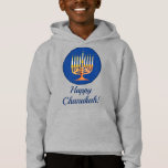 Happy Chanukah! Menorah Personalisiert Hoodie<br><div class="desc">Happy Chanukah! Menorah Personalisiert Hoodie Edit Text zu personalisieren</div>
