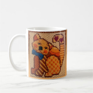 Happy Charming Textured Cat Kaffeetasse