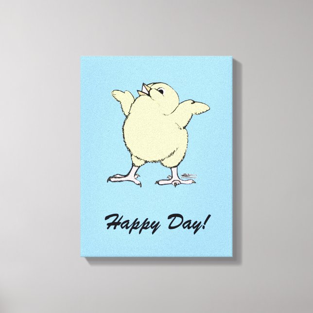 Happy Chick Leinwanddruck (Vorderseite)