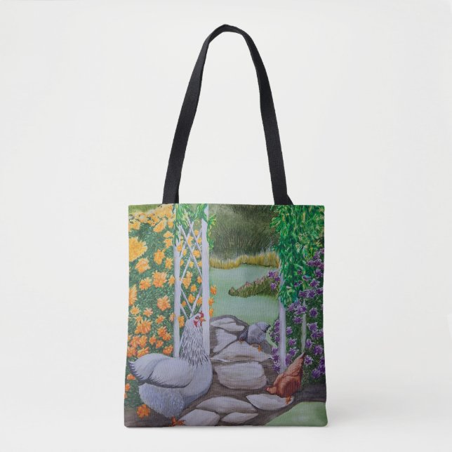 Happy Chicken Park Tasche (Vorderseite)