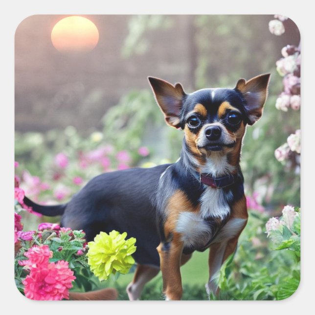Happy Chihuahua Stickers (Vorderseite)