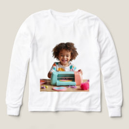 Happy Child Playing mit Kunsthandwerk - Kreativ