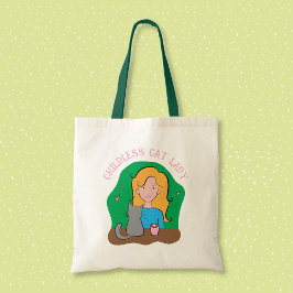 Happy Childless Cat Lady Tote Bag Tragetasche
