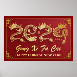 Happy China neues Jahr 2024 Lunar Jahr 2024 Poster