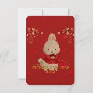 Happy Chinese New Year 2023 - Year of Rabbit Dankeskarte