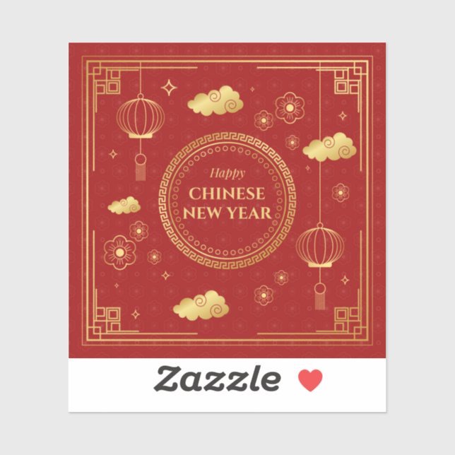 Happy Chinese New Year Aufkleber (Blatt)