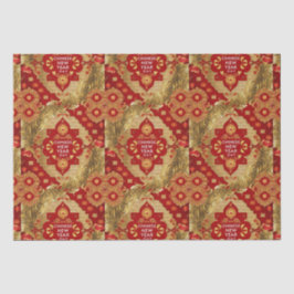 Happy Chinese New Year Moderne Asian Muster Seidenpapier